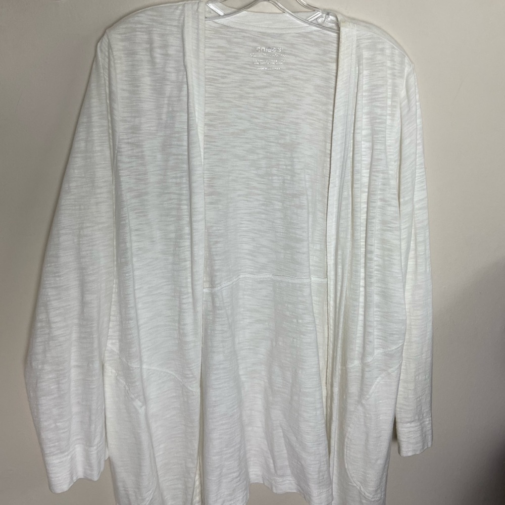 White Chico’s cardigan